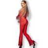 Chilirose - Cr 4648 Haut Et Pantalon Rouge S/L